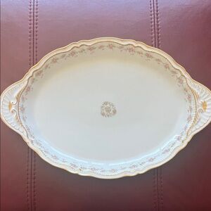 Vintage Floral Oval Serving Platter